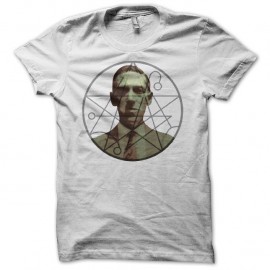 Shirt HP Lovecraft necronomicon symbol blanc pour homme et femme