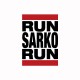 Shirt humour Run Sarko Run parodie Run DMC blanc pour homme et femme