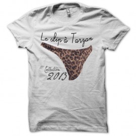 Shirt Le Slip de Tarzan blanc pour homme et femme