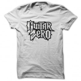 Shirt humour Guitar Hero parodie Guitar Zero blanc pour homme et femme