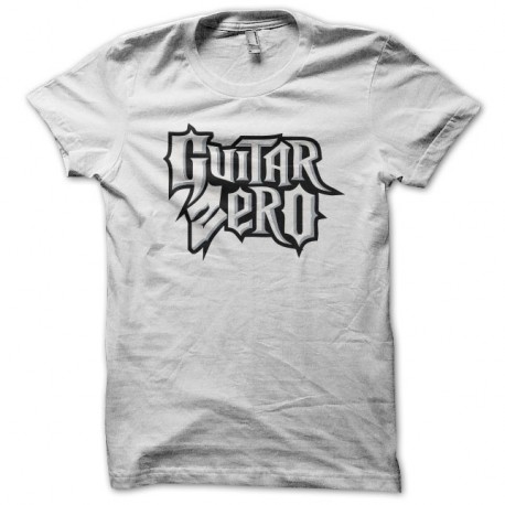 Shirt humour Guitar Hero parodie Guitar Zero blanc pour homme et femme
