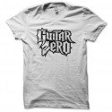 Shirt humour Guitar Hero parodie Guitar Zero blanc pour homme et femme