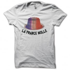 Shirt humour Flamby La France Molle blanc pour homme et femme