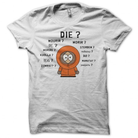 Shirt South Park parodie Kenny international blanc pour homme et femme