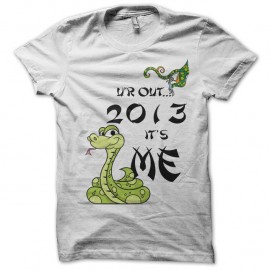 Shirt nouvel an chinois année du serpent blanc pour homme et femme