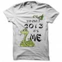 Shirt nouvel an chinois année du serpent blanc pour homme et femme
