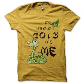 Shirt nouvel an chinois année du serpent jaune pour homme et femme