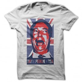 Shirt Nigel Farage independenzia blanc pour homme et femme