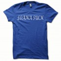 Shirt Loana Suck blanc/bleu royal pour homme et femme