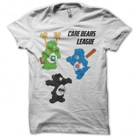 Shirt Bisounours parodie Care Bears League blanc pour homme et femme