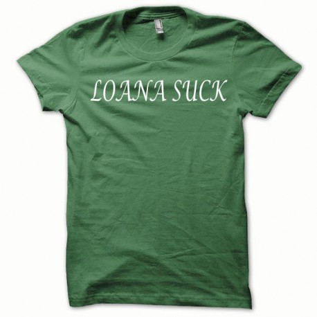 Shirt Loana Suck blanc/vert bouteille pour homme et femme