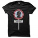 Shirt Walking Dead interdit aux zombis noir pour homme et femme