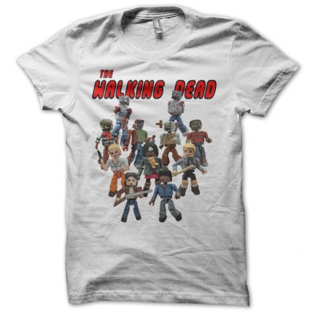 Shirt The Walking Dead parodie Lego blanc pour homme et femme