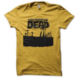Shirt The Walking Dead comics cimetière jaune pour homme et femme