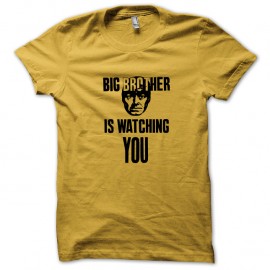 Shirt big brother is watching you. Shirt 1984 George Orwell jaune pour homme et femme