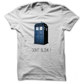 Shirt Doctor Who Don't blink blanc pour homme et femme