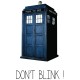 Shirt Doctor Who Don't blink blanc pour homme et femme