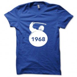 Shirt CRS Mai 68 blanc/bleu royal pour homme et femme