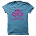 Shirt Space Invaders invaders inside pix art bleu turquoise pour homme et femme