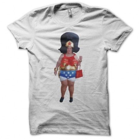Shirt Wonder Woman parodie mamie blanc pour homme et femme