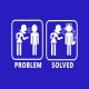 Shirt Problem Solved blanc/bleu royal pour homme et femme