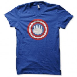 Tee-shirt Captain Fraca parodie Captain America bleu pour homme et femme