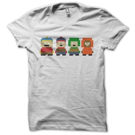 Shirt South Park parodie pixel blanc pour homme et femme