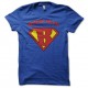 Shirt Beer Man détournement Superman bleu pour homme et femme