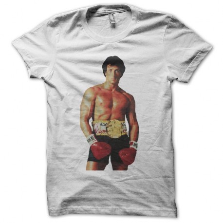 Shirt Rocky ready to boxe blanc pour homme et femme