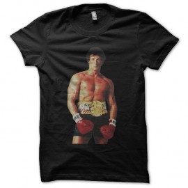 Shirt Rocky ready to boxe noir pour homme et femme