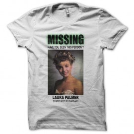 Shirt Twin Peaks missing Laura Palmer blanc pour homme et femme