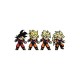 Shirt Son Goku evolution pixel art blanc pour homme et femme