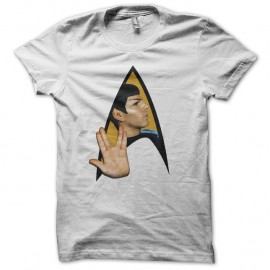 Shirt Star Trek Spock sign blanc pour homme et femme