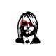Shirt Kurt Cobain bicolor fan art blanc pour homme et femme
