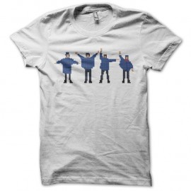 Shirt The Beatles Help pixel art blanc pour homme et femme