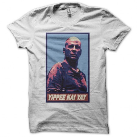 Shirt Yippee Kai Yay Die Hard parodie Obama Obey blanc pour homme et femme