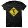 Shirt Warning Pregnant & Hormonal road sign noir pour homme et femme