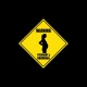 Shirt Warning Pregnant & Hormonal road sign noir pour homme et femme