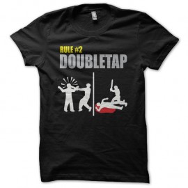 Shirt Bienvenue à Zombiland règle n°2 Doubletap noir pour homme et femme