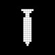 Shirt cravate pixel art noir pour homme et femme
