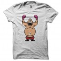 Shirt Punch Out pixel art blanc pour homme et femme