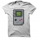 Shirt Game Boy pixel art blanc pour homme et femme