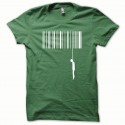 Shirt Suicide blanc/vert bouteille pour homme et femme