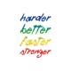 Shirt Daft Punk Harder Better Faster Stronger blanc pour homme et femme