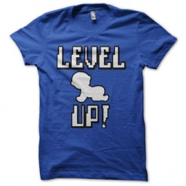 Shirt Bébé Level Up bleu pour homme et femme