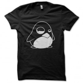 Shirt Pingouin Linux noir pour homme et femme