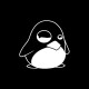 Shirt Pingouin Linux noir pour homme et femme