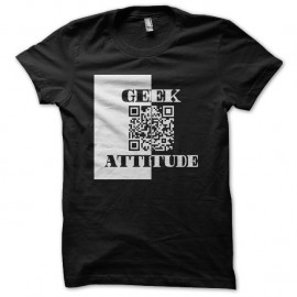 Shirt Geek Attitude bar code noir pour homme et femme