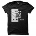 Shirt Geek Attitude bar code noir pour homme et femme