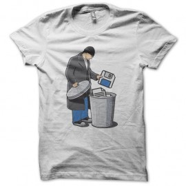Shirt Floppy to Trash Mac OS Classic blanc pour homme et femme